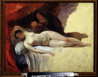 卡尔·布留洛夫（Karl Briullov，1799-1852）的《沉睡的朱诺》或《银河系的起点》绘画，1839-1845 年，莫斯科国立特列季亚科夫画廊 作者 卡尔·巴甫洛维奇·布留洛夫