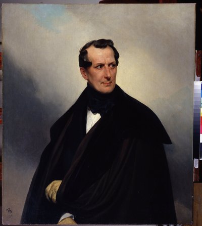 "弗拉基米尔-穆辛-普希金（Moussine Pouchkine）伯爵肖像（1798-1854 年）"。卡尔-巴甫洛维奇-布留尔洛夫（布留尔洛夫）（1799-1852 年）1830 年作品 俄罗斯阿尔汉格尔斯克地区艺术博物馆 作者 卡尔·巴甫洛维奇·布留洛夫