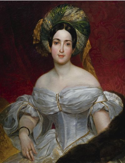 男爵夫人奥罗拉·夏洛塔·德米多娃的肖像，内斯特德涅瓦尔1808-1902年，1837年 作者 Karl Pavlovich Bryullov