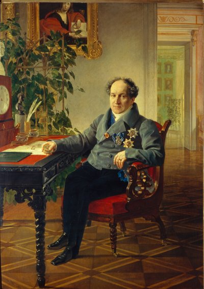 亚历山大·尼古拉耶维奇·哥利森亲王的肖像1773-1844，1840年 作者 卡尔·巴甫洛维奇·布留洛夫
