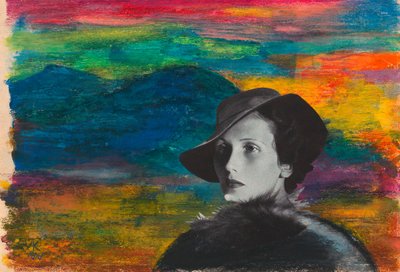 无题，c.1939（纸上水彩和拼贴画） 作者 卡尔·维纳