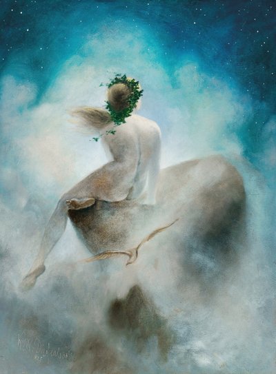 向星星提问，1895年。 作者 卡尔·威廉·迪芬巴赫