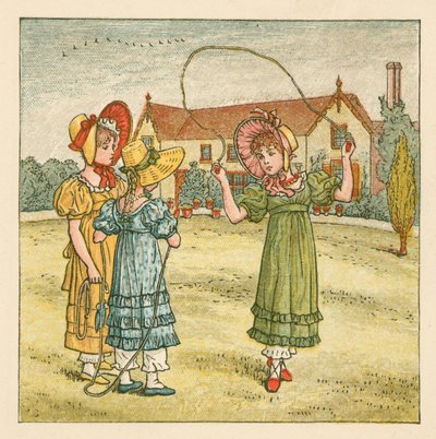 女孩跳绳 作者 凯特·格林威（Kate Greenaway）