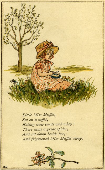 小玛菲特小姐》插图 作者 凯特·格林威（Kate Greenaway）