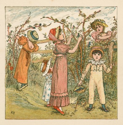 采摘黑莓 作者 凯特·格林威（Kate Greenaway）