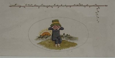 瞌睡虫，来自 "儿童生活中的一天"。 作者 凯特·格林威（Kate Greenaway）