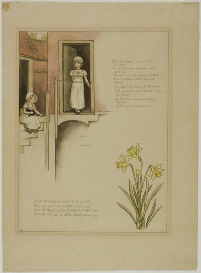 来自奇妙世界的研究，选自金盏花花园 作者 凯特·格林威（Kate Greenaway）