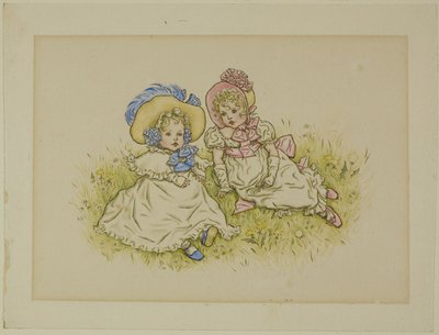 两个戴头巾的小女孩 作者 凯特·格林威（Kate Greenaway）