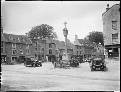 市场广场，Stow-On-The-Wold，格洛斯特郡科茨沃尔德，1928 年 5 月 9 日至 1928 年 5 月 23 日（黑白照片） 作者 凯瑟琳·让·麦克菲