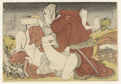 劫匪制服年轻旅客 作者 胜川春长（出自）