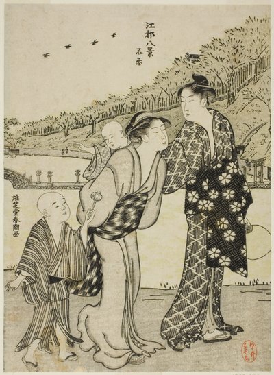 不忍池，选自 "江户八景 "系列 作者 胜川俊町