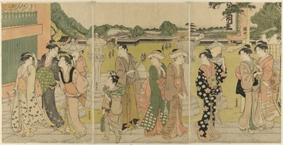 参观供奉不动尊的寺庙 作者 胜川俊町