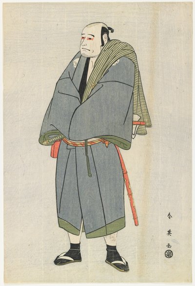 Arashi Ryu_zo饰演Heiemon，1795年（彩色木版画） 作者 胜川俊英