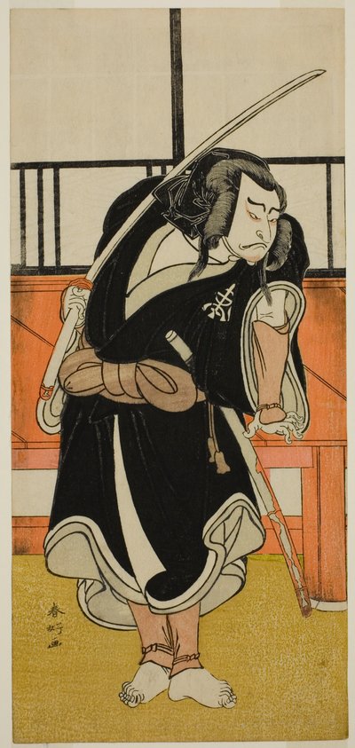 1775年2月在中村剧场（？）演出的《伊郎莫言青柳曾我》（？ 作者 胜川俊康®̄