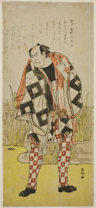 1785 年 4 月在桐剧场演出的《八屋大市》中饰演道左卫门登吉的演员中村中藏一世 作者 胜川俊康®̄