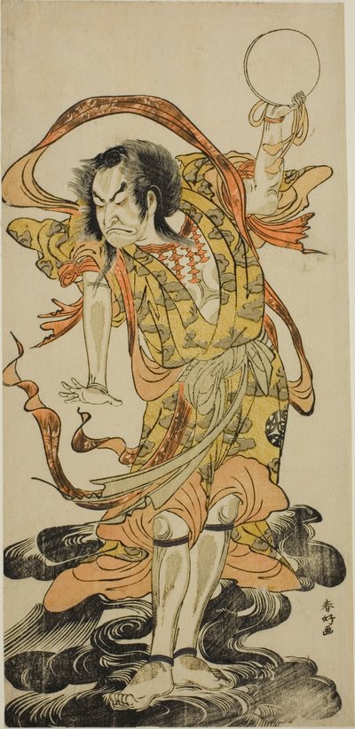 1777 年七月在盛田剧院演出的《本能日田大明神》中饰演丰臣三郎左卫门景明的演员中村中藏一世 作者 胜川俊康®̄