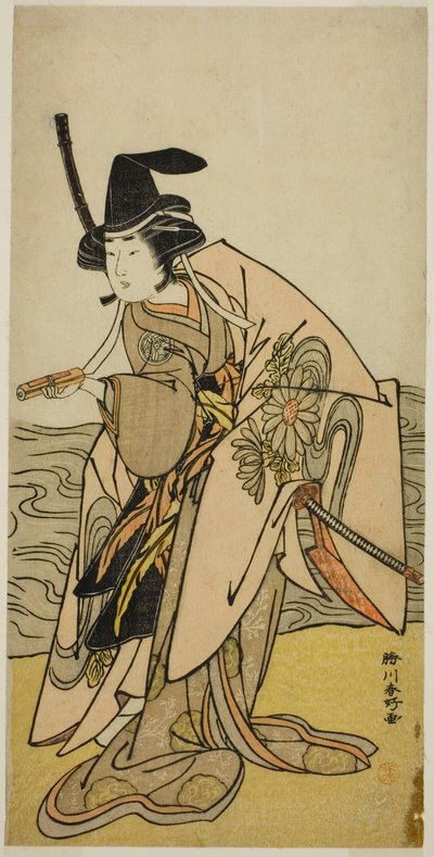 1779 年 11 月在中村剧场演出的《开瑞花荣太平记》中饰演菊水夫人（菊水御前）的演员山下金作二世 作者 胜川俊康®̄