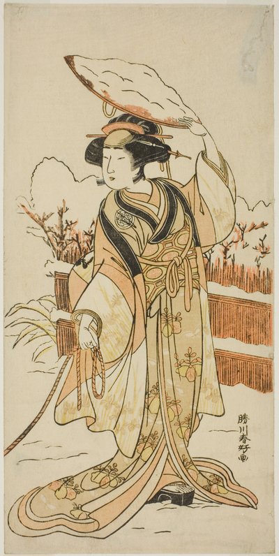 在 Naka 演出的话剧 Motomishi Yuki Sakae Hachi no Ki（《仰望落雪：茁壮成长的盆栽树》）第二部分中，演员吉泽绫美四世饰演日海道信之助的妹妹 Yadorigi，伪装成青藤马格三郎的妻子 Orie。 作者 胜川俊康®̄
