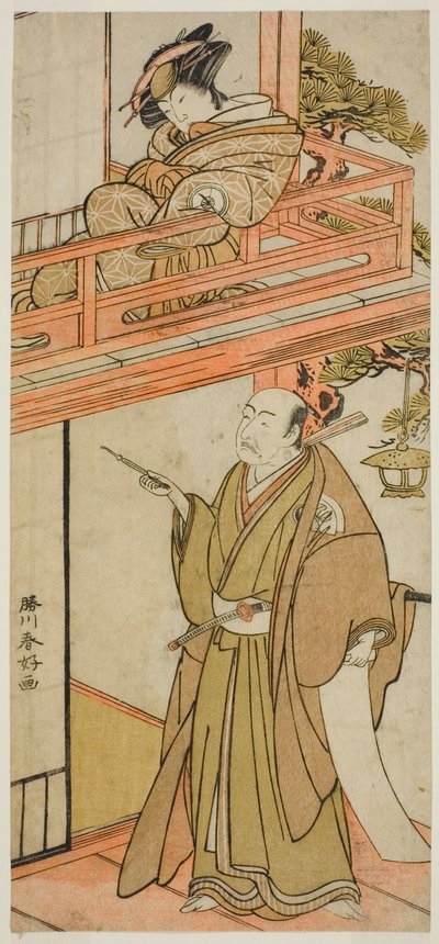 演员 岩井半四郎饰演奥卡鲁，小野江菊五郎一世饰演悠之助 作者 胜川俊康®̄