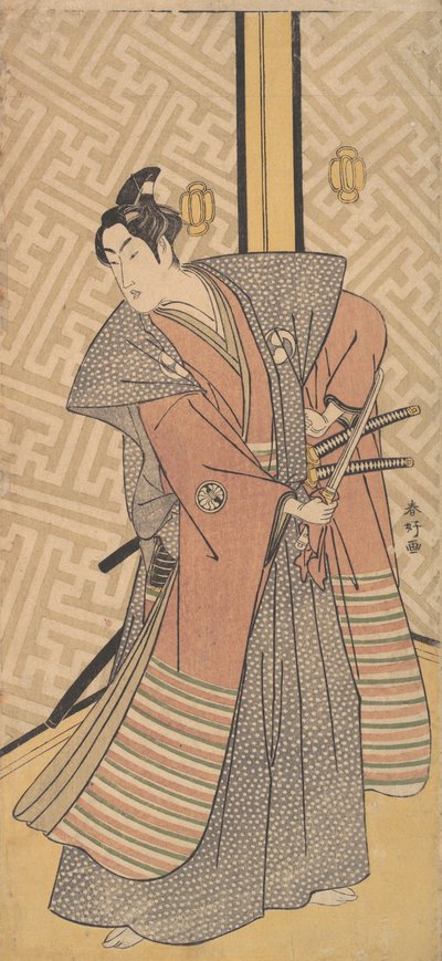 第三届濑川菊之郎扮演的小桥立业，1787年。 作者 胜川俊子