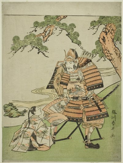 Teewarior Kusunoki Masashige (1294-1336) Bijing 告别Hison Masatsura，c. 1780（韩文背面印刷；Chuban） 作者 胜川俊生