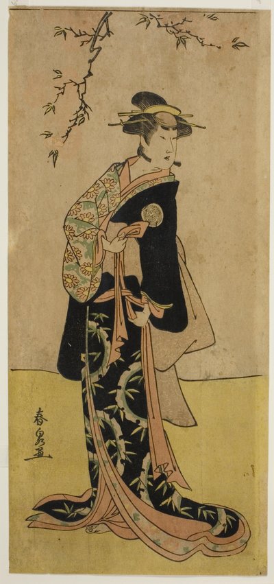 1789 年 7 月在中村剧场（？）演出的《平家兵伎》（？）中饰演玉雅夫人（玉雅御前）的演员 Yamashita Mangiku I（？ 作者 胜川顺森