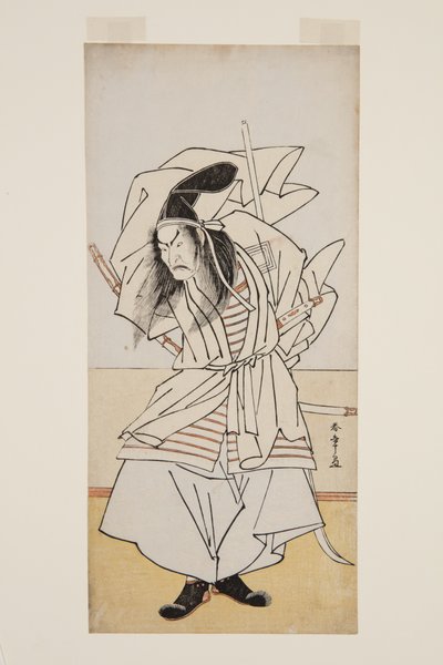 演员 Ichikawa DanjV 饰友守（彩色木刻版画） 作者 胜川俊章