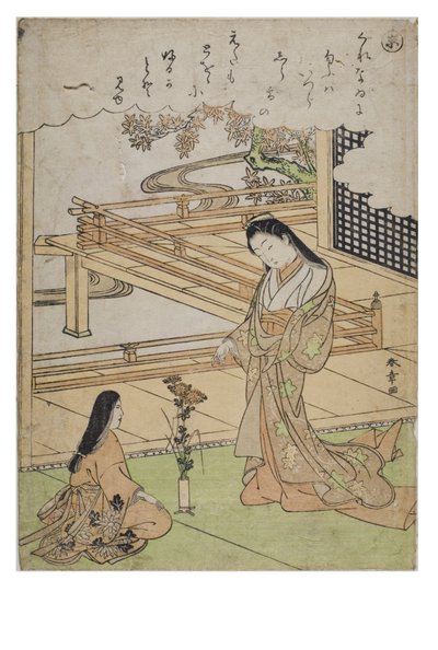 音节 - Kyo，来自《时尚织锦版画中的伊势物语》系列，c.1770-1773（木刻纸本） 作者 胜川俊章