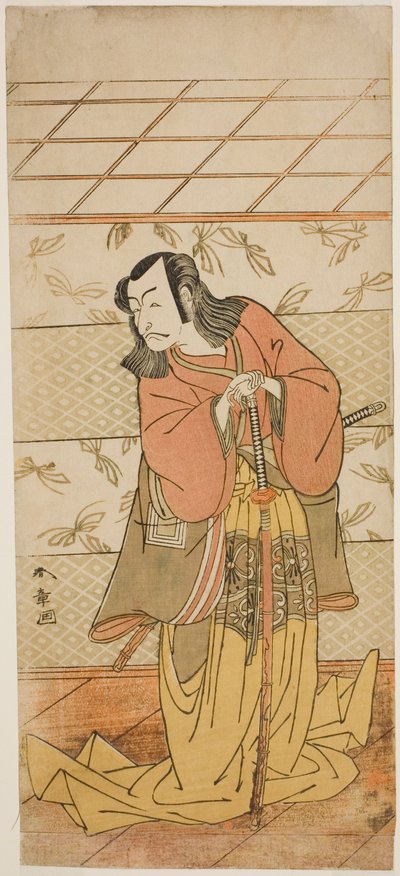 1776 年 7 月在森田剧场演出的戏剧《菊之目》（Kikyo-zome Onna Urakata）中饰演芦屋道满的演员市川团十郎五世（Ichikawa Danjuro V 作者 胜川俊章