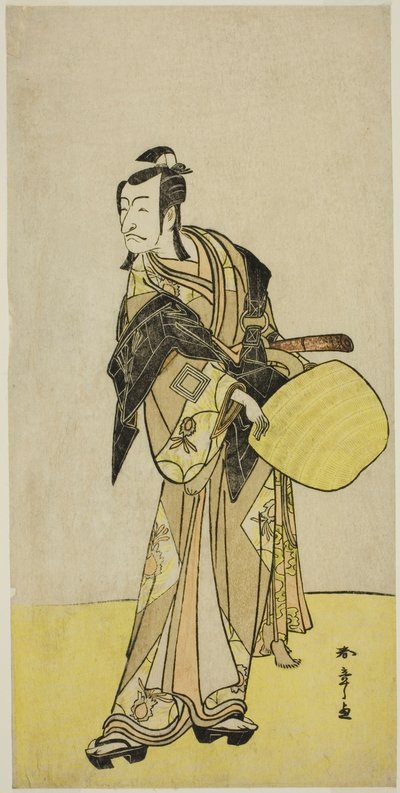 演员市川团十郎五世饰演加古川本藏，选自 1780 年 9 月在中村剧场演出的话剧《金德本忠信永赖之仓》。 作者 胜川俊章