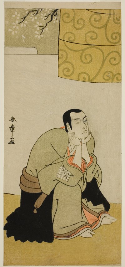 1783 年 4 月在中村剧场演出的戏剧《江户之花 Mimasu Soga》中饰演僧侣的演员市川门之助二世 作者 胜川俊章