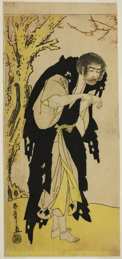 1789 年正月在中村剧场演出的话剧《江户之富士若柳曾我》中饰演伪装成大日坊的叛逆僧人善智波的演员市川门之助二世 作者 胜川俊章