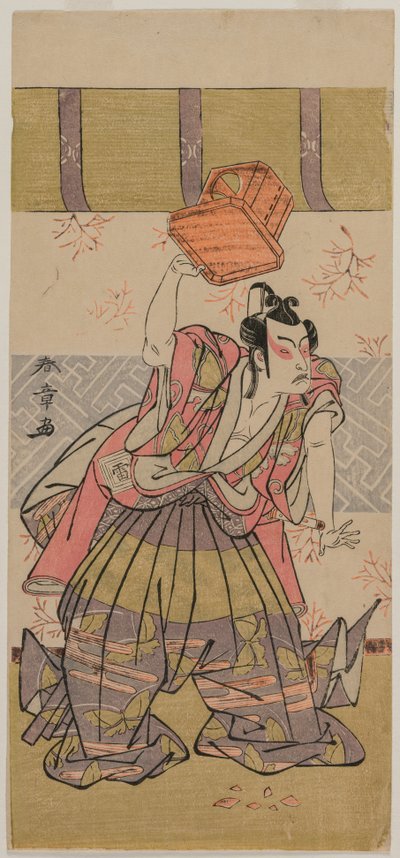 演员 Ichikawa Raizo 饰曾我五郎 作者 胜川俊章