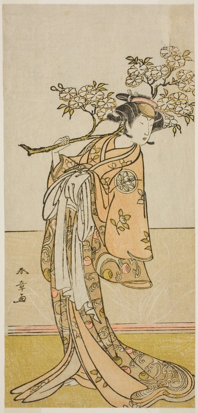 饰演不明角色的演员 Ichimura Uzaemon IX 作者 胜川俊章