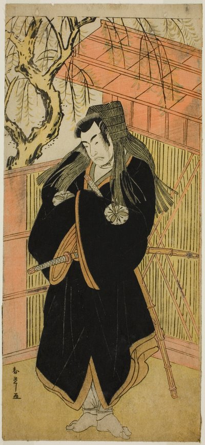 1779 年 4 月在中村剧场（？）演出的《菅原登州天乐神》中饰演松尾丸的演员松本小四郎（？ 作者 胜川俊章
