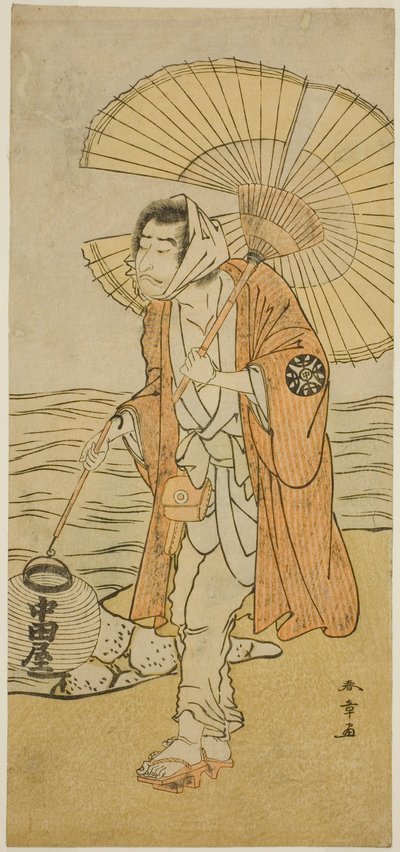 1779 年正月在森田剧场上演的《江户名僧绿曾我》中饰演叛逆僧人大日坊的演员中村中藏一世 作者 胜川俊章