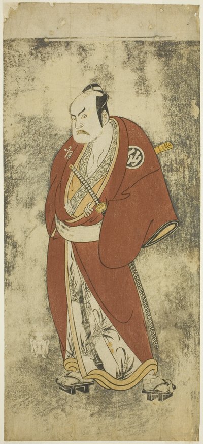 演员中村助五郎二世在 "歌舞伎扇子的掌握 "中饰演 "五侠 "中的上里庄九郎，作为 "歌舞伎扇子的掌握 "中的一幕，从七夕起在中村剧场演出。 作者 胜川俊章