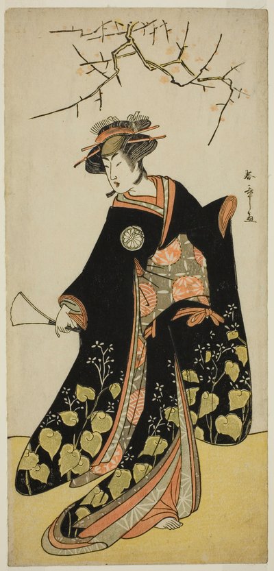 1781 年 11 月在 Nakamura 剧场（？）演出的戏剧《Shitenno Tonoi no Kisewata》中饰演 Joro-gumo（娼妓蜘蛛）之灵的演员 Segawa Kikunojo III（？ 作者 胜川俊章
