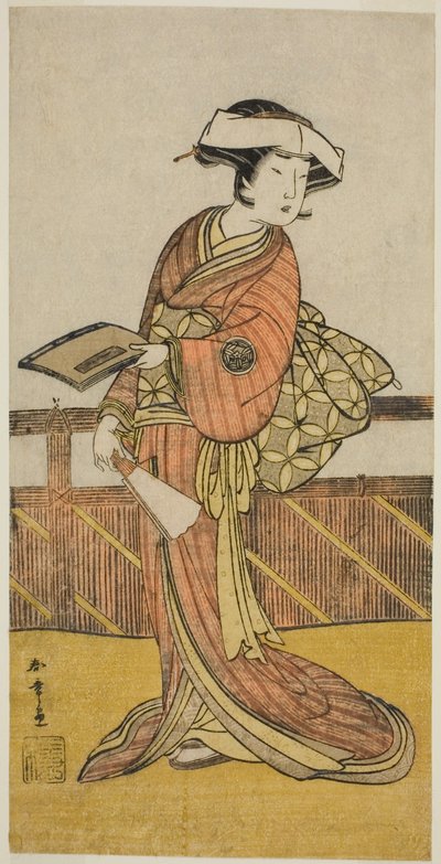 1780年9月在仲间剧场（？）演出的戏剧《金德本忠信永利之仓》中饰演大石的演员山下金作二世（？ 作者 胜川俊章