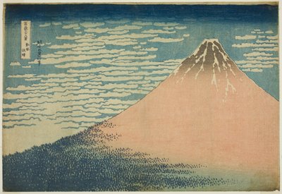 晴日微风》，选自 "富士山三十六景 "系列 作者 葛饰北斋