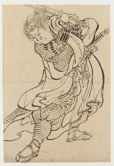 一个战士，18世纪末至19世纪初。 作者 葛饰北斋
