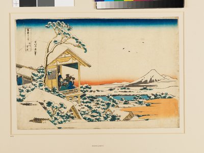 小石川下雪的早晨 作者 葛饰北斋