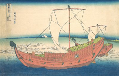 Kazusa附近的海面 Kazusa no kairo，来自富士山三十六景系列...，约1830-32。 作者 葛饰北斋