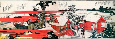在隅田川的岸边。 作者 葛饰北斋