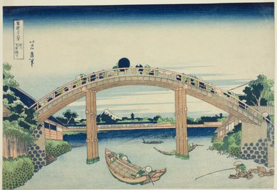 深川万年桥下（深川万年桥下），选自 "富士山三十六景 "系列 作者 葛饰北斋