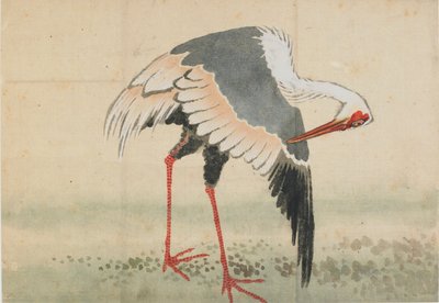 仙鹤，江户时代，18世纪末至19世纪初。 作者 葛饰北斋