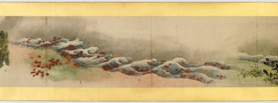 详细的手卷与杂项图像，江户时代，1839墨水和纸上的颜色 作者 葛饰北斋