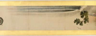 详细的手卷与杂项图像，江户时代，1839墨水和纸上的颜色 作者 葛饰北斋