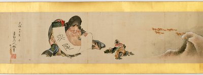 详细的手卷与杂项图像，江户时代，1839墨水和纸上的颜色 作者 葛饰北斋