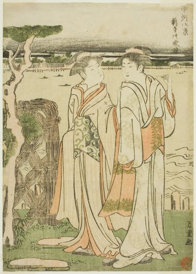 三井寺的晚钟 作者 葛饰北斋